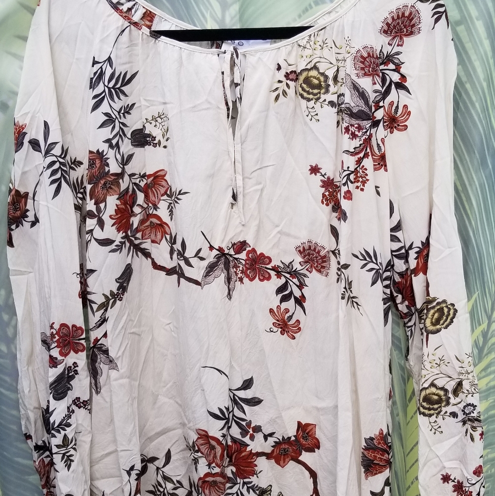 Cleo long sleeved, floral peasant blouse